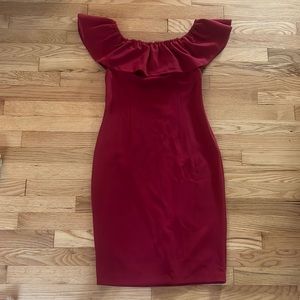 One state off the shoulder dress